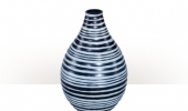 A sea and powder blue art glass vase